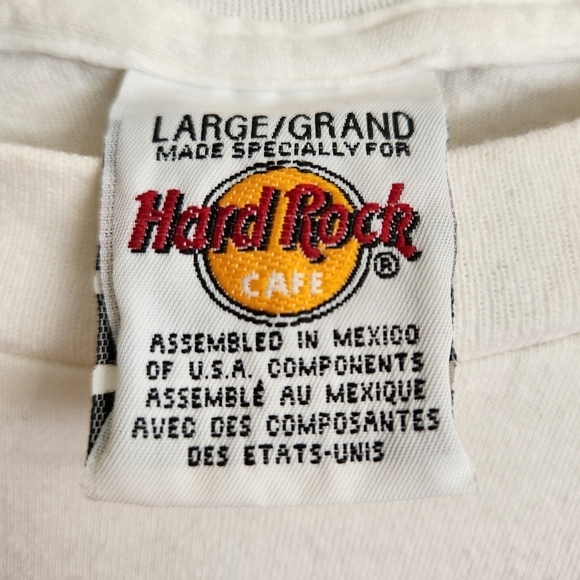 Vintage Hard Rock Cafe Indianapolis White Cotton Tee Shirt Size L - Picture 12 of 14